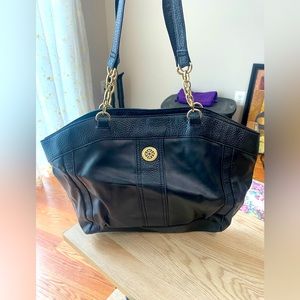 Black and gold purse
